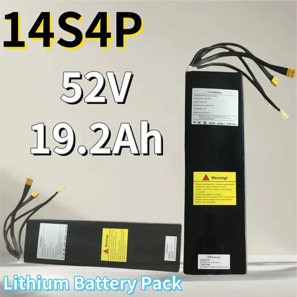 

21700 14S4P 52V 19.2Ah Li-ion Battery Pack for Dual Drive Electric Scooter Replacement Rechargeable Cells XT60 Discharging Inte