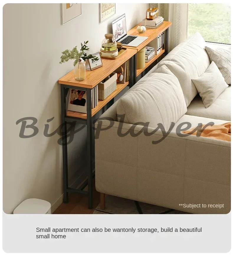Table d'appoint Super étroite Simple et moderne, système de rangement de couture, Table de chevet de salon, Table à thé multifonctionnelle