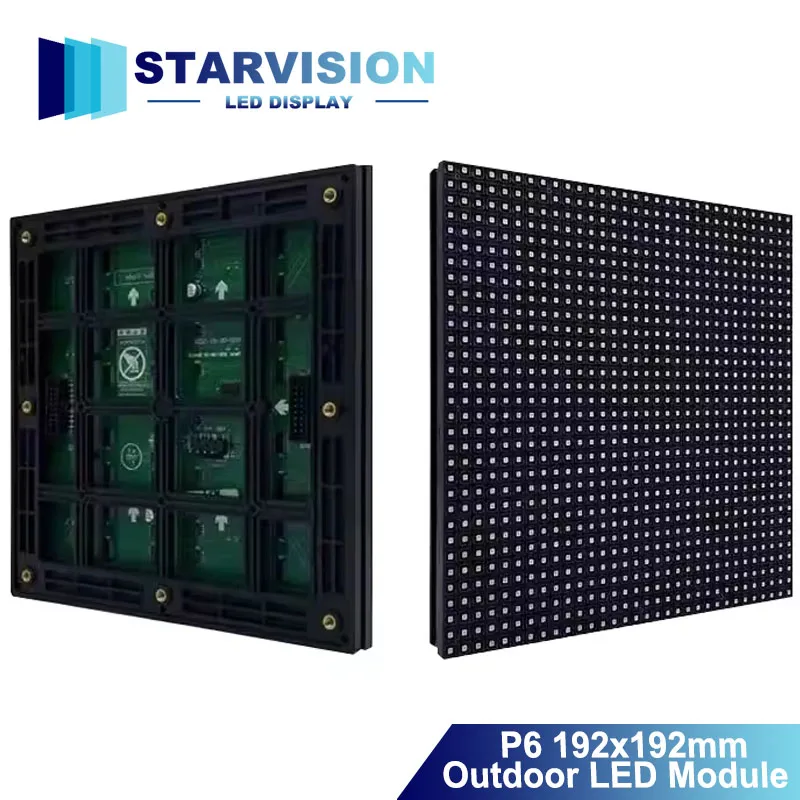 Outdoor P6 LED Module 192*192mm Waterproof High Refresh LED Display Screen Module
