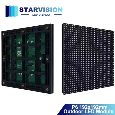 Outdoor P6 LED Module 192*192mm Waterproof High Refresh LED Display Screen Module