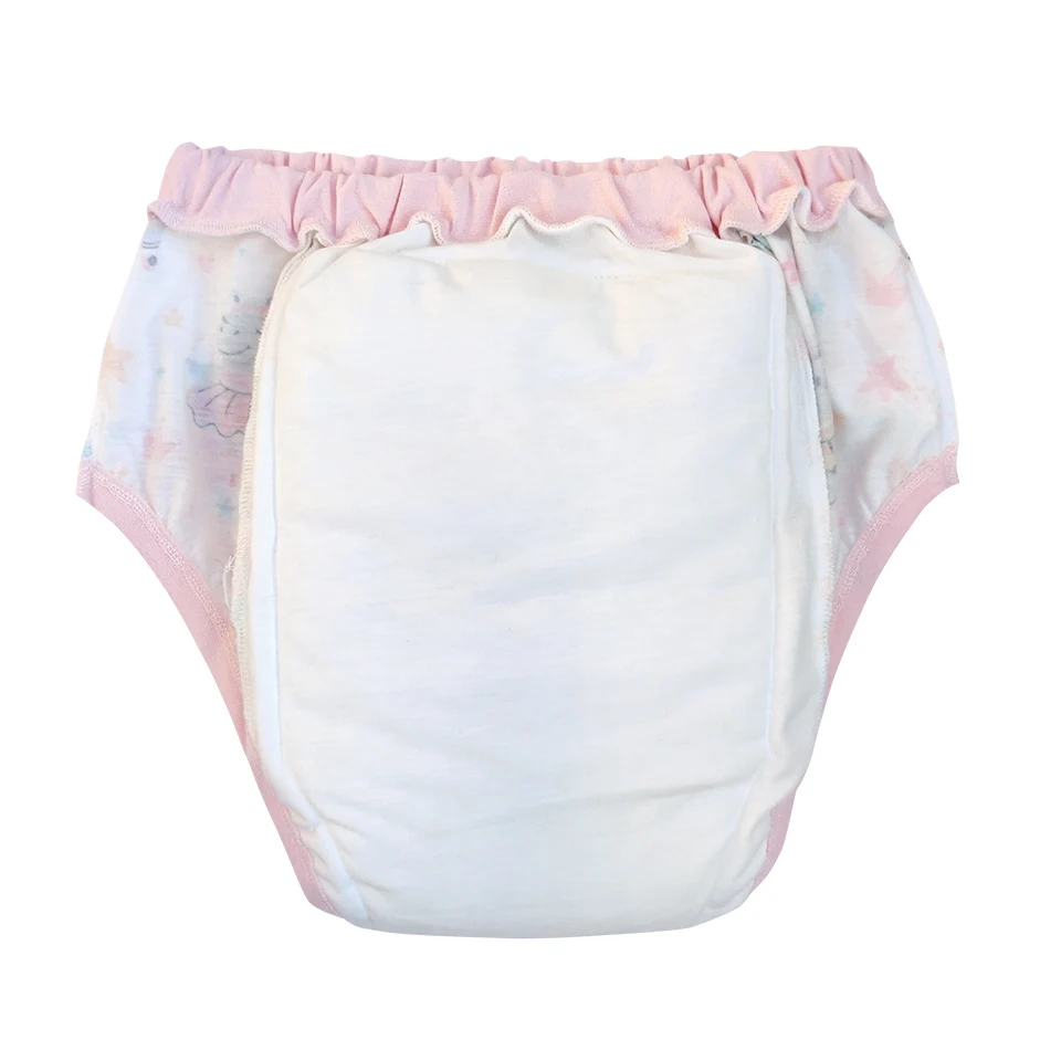 Fraldas impermeáveis para adulto, Fralda para adulto, Roupa Interior Potty Calcinhas, Rosa Dança Ballet Coelhinho Calças, Fraldas Reutilizáveis DDLG