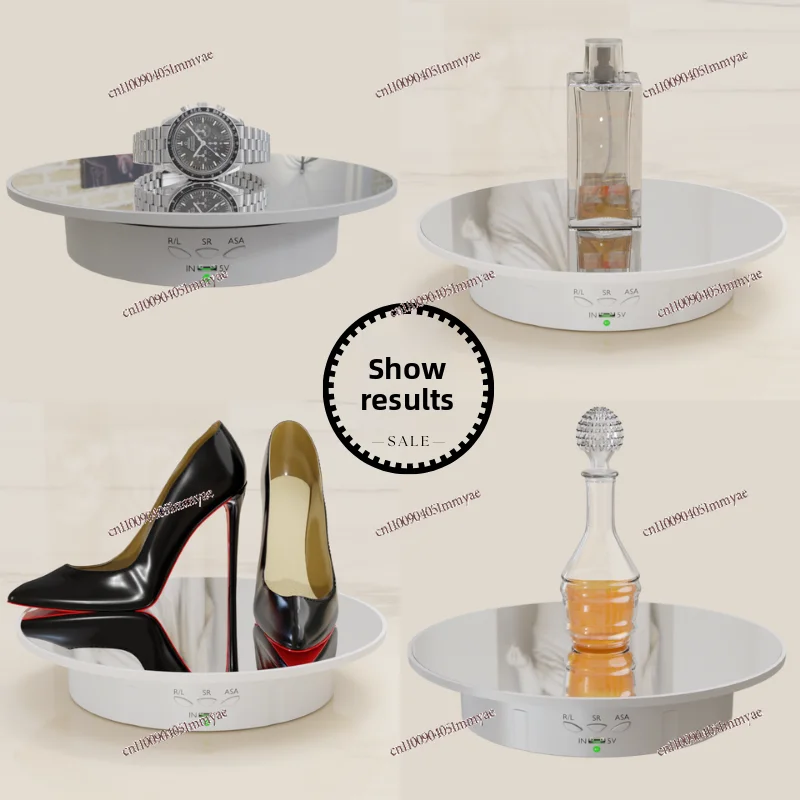Electric turntable display table Mirror jewelry display Live shooting Charging speed regulation