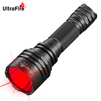 UltraFire WF-509R Red Light Flashlight Tactical Rechargeable Portable Lamp for Coyote Hog LED Night Vision Outdoor Hunting Torch