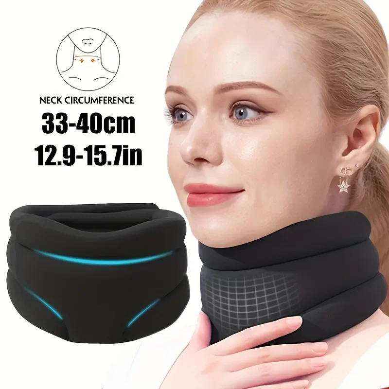 Ergonomic Neck Brace Support Collar Soft Spine Stabilizer for Neck Pain Relief & Posture Correction Adjustable for Home Travel - view 4