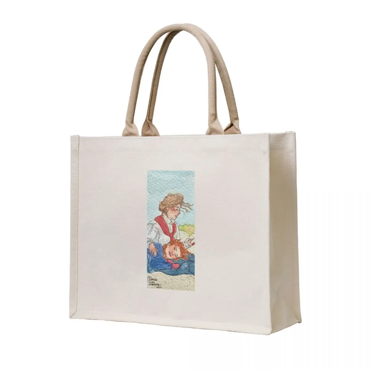 

Beth & Jo at the Seaside - Watercolor Tote Bag bag luxury women Lady bag Big women eco pack
