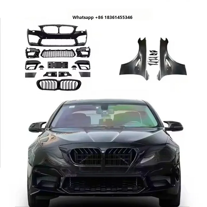 

For 5 Series F10 F18 2010-2017 Upgrade High Quality M5 Style Body Kit with Grille LED Fenders