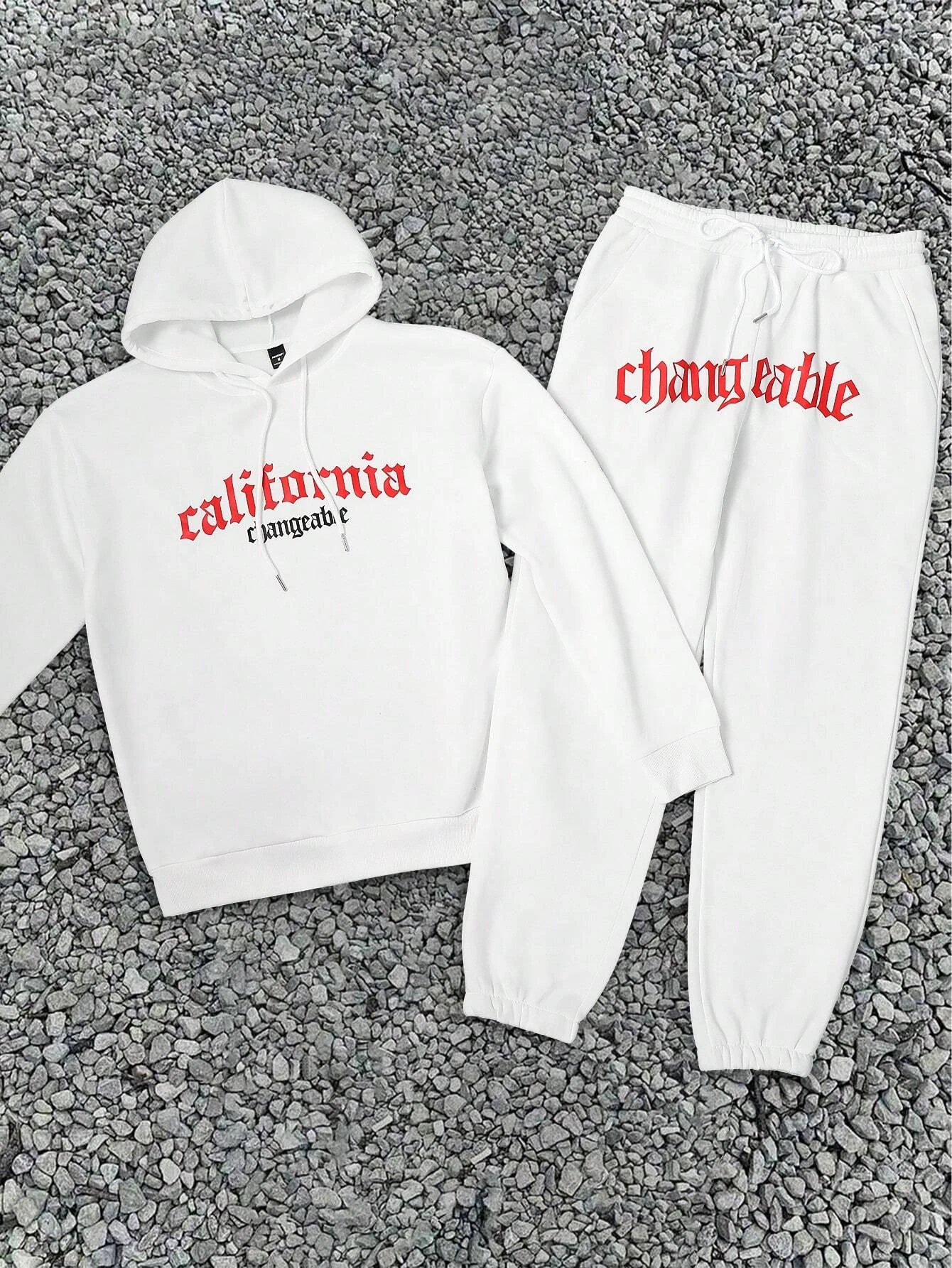 

Autumn/Winter Y2K Men's Sports Set Simple Letter 3D Printed Fashion Hoodie Training Set Daily Comfortable 2-piece Set for Men