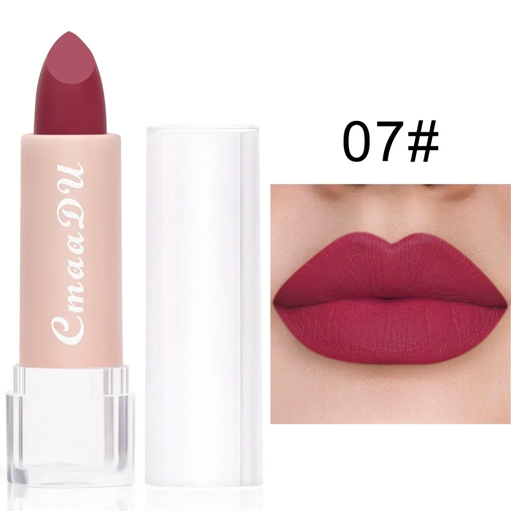 Fashion 15 Color Matte Lipstick Waterproof Non-stick Cup Velvet Lipsticks Long Lasting Not Fading Nude Matte Lipstick Ladies