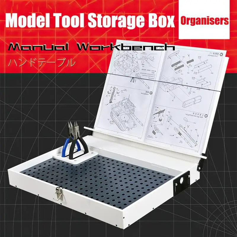 Assembling Model Tool Storage Box PVC Hobby Model Making Accessories Organizer Multifunctional Model Parts Shelf