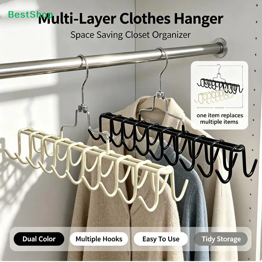 〔Q〕1Pcs Double-sided Hat Rack Ins Style Cap Organizer With 20 Hanging Hooks For Dorm Closet Wall Mounted Baseball