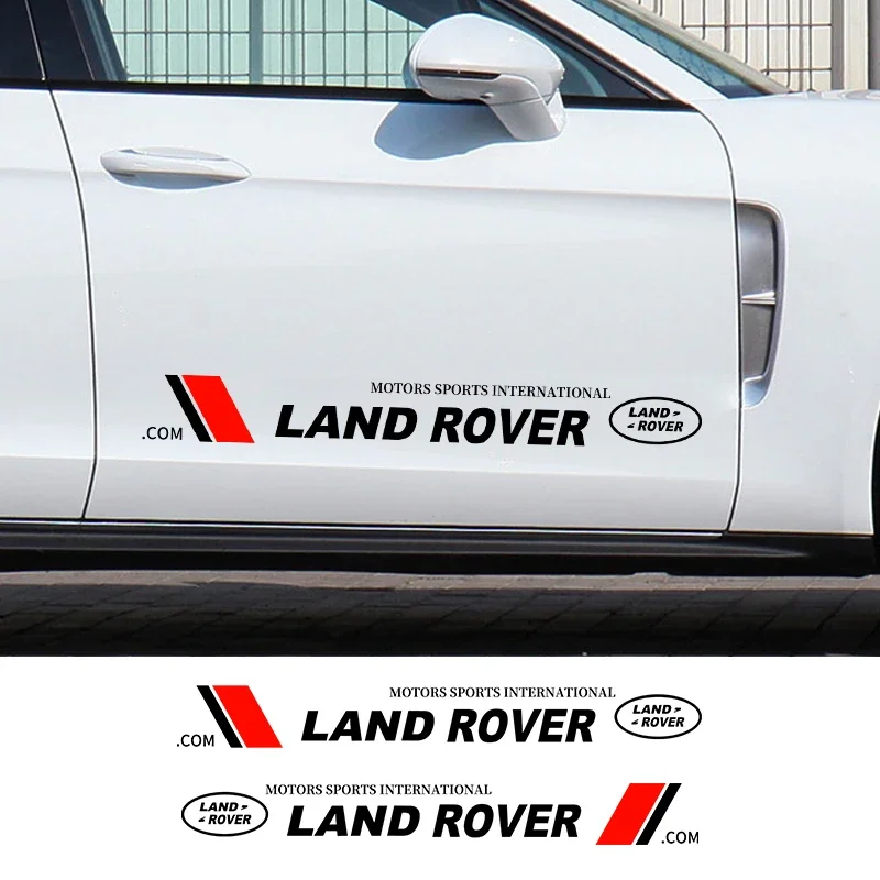 2Pcs Car Door Side Stickers Car Styling Body Emblem Decal For Land Rover Discovery 3 4 R4 LR2 Range Rover Evoque Sport Dander 2