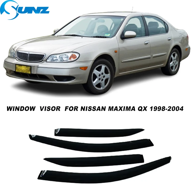 Side Window Visor For Nissan Cefiro A33 Maxima QX 1998 1999 2000 2001 2002 2003 2004 Sun Rain Guard Vent Deflector Weathershield