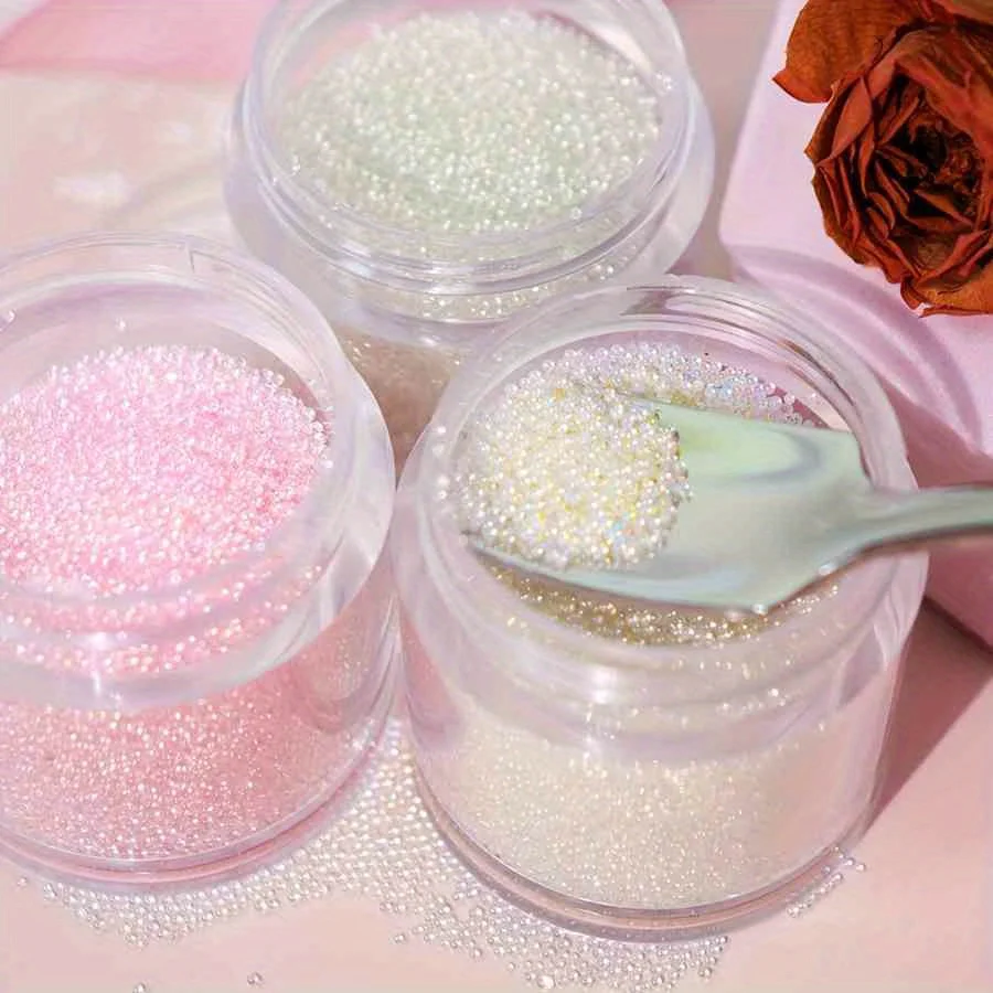 1/2/3 صندوق مسمار الفن الديكور الكافيار الخرز الصغير الزجاج حجر الراين مسمار السحر ثلاثية الأبعاد واضح AB اللون الأحجار الكريمة اكسسوارات مسمار