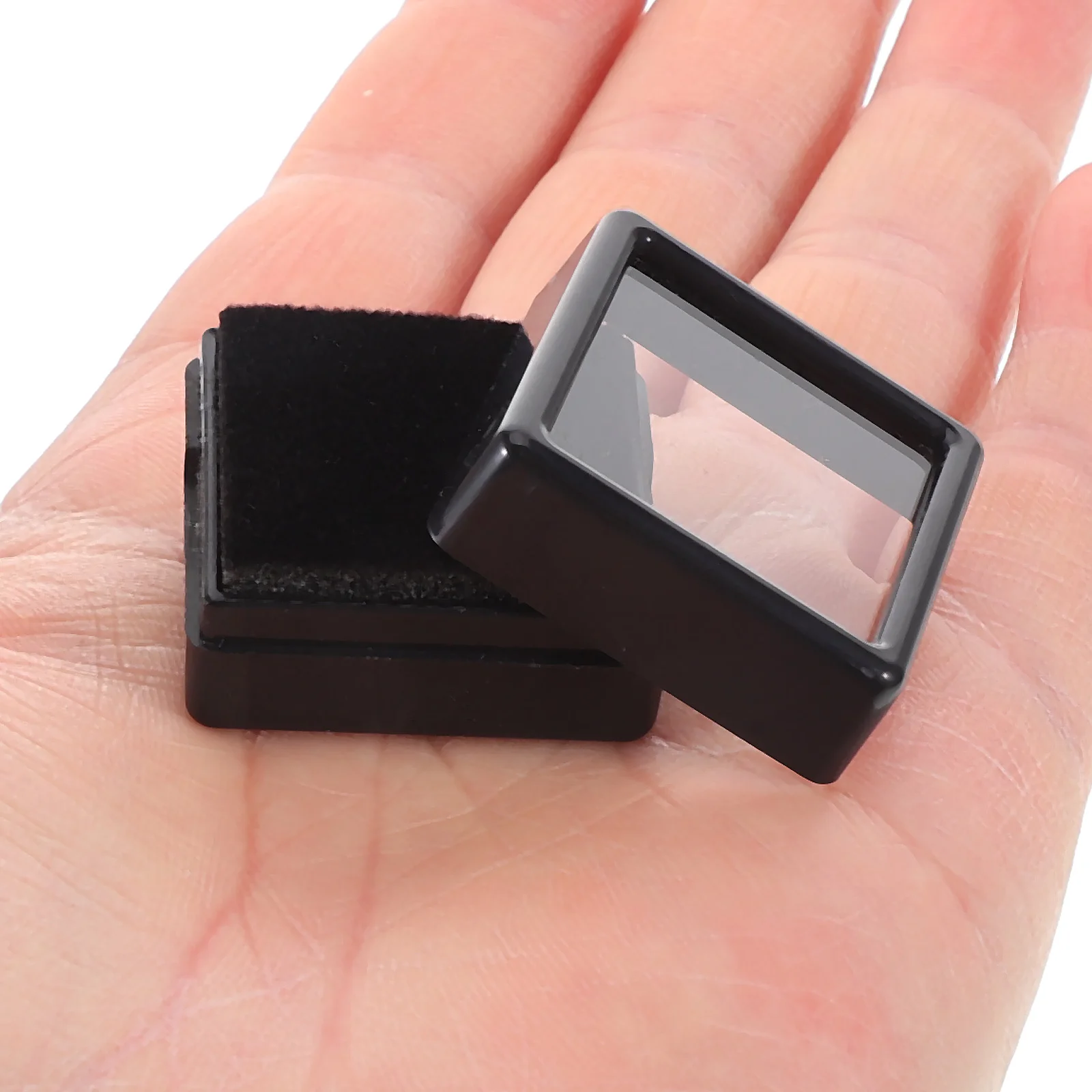 10 قطعة حاويات تخزين الأحجار الكريمة البلاستيكية المستديرة الصغيرة أغطية شفافة لعرض الأحجار الكريمة الفضفاضة منظمات صنع المجوهرات