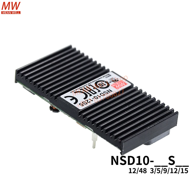 Original MEAN WELL Switching Power Supply 10W DC-DC Regulated Single Output NSD10-12S5 NSD10-12S12 NSD10-48S5 NSD10-48S12