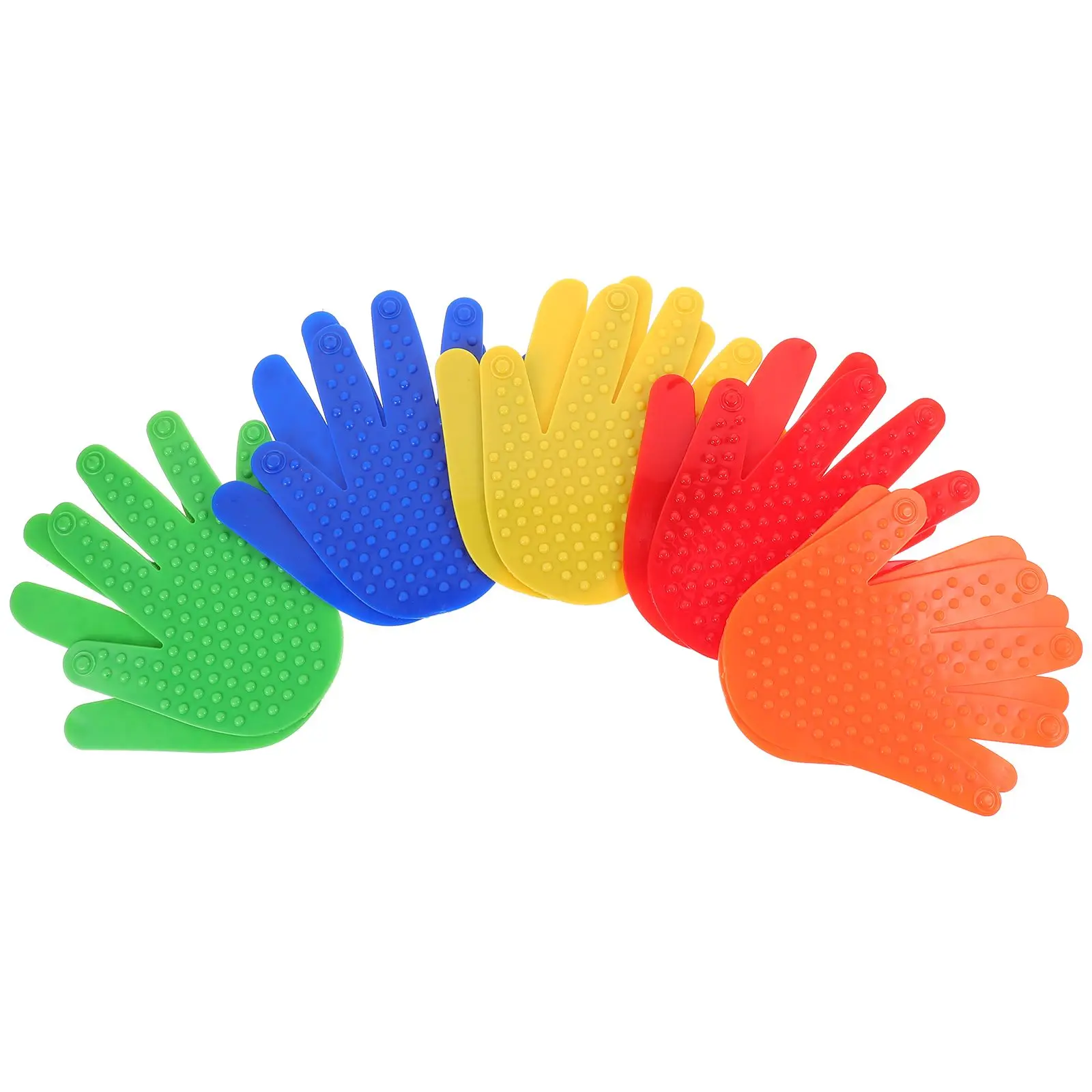 10Pcs Hand Shape Floor Markers Colorful PVC Gym Sports Durable Tennis Training Aids Football Practice Flat Marker Spot