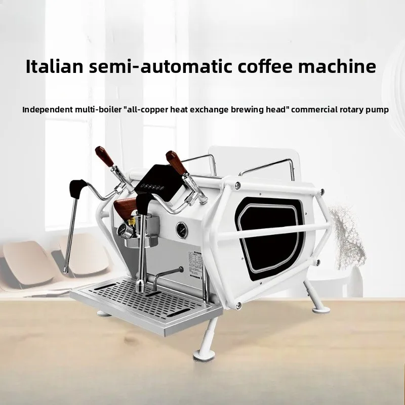 Commercial Italian semi-automatic coffee machine, independent double boiler rotary pump saturated coffee machine