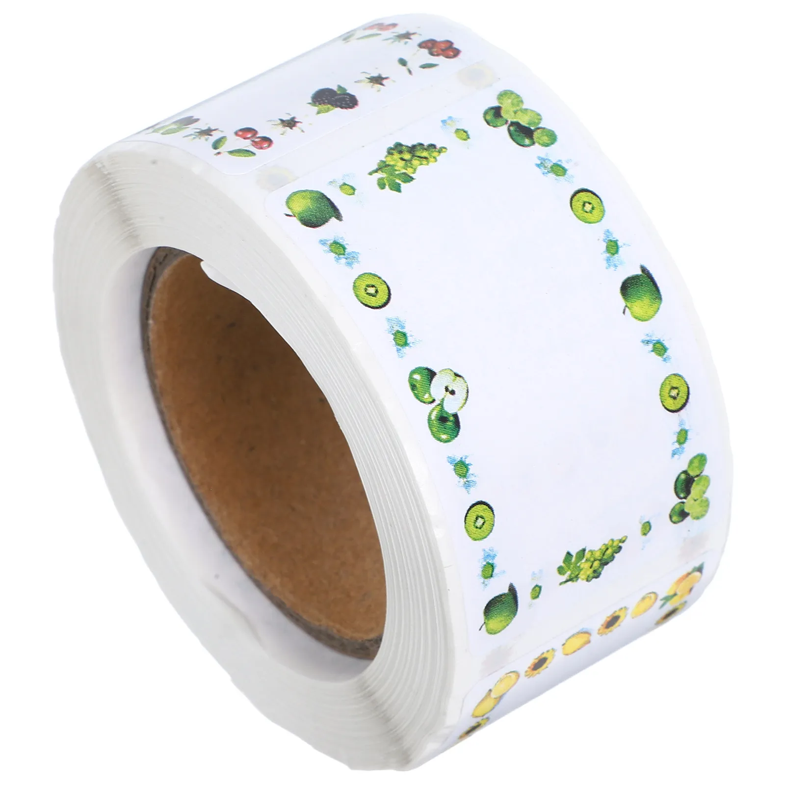 

250Pcs Fruit Border Classification Name Labels Adhesive Name Stickers for Daycare School Office Students Bottle Labeling Coding
