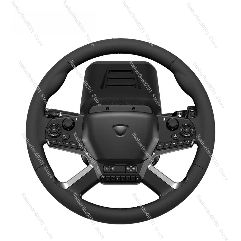 2 Force Feedback Truck Simulator Steering Wheel Controller Kit for PC Truck Game Emulator