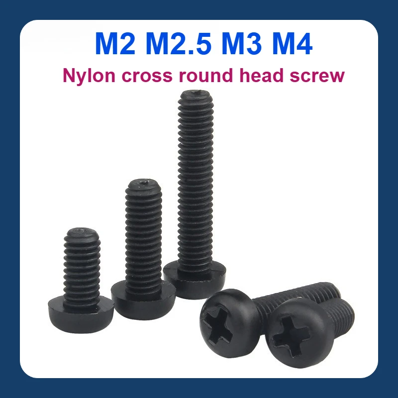 

Nylon cross round head screw M2 M2.5 M3 M4 Plastic insulation