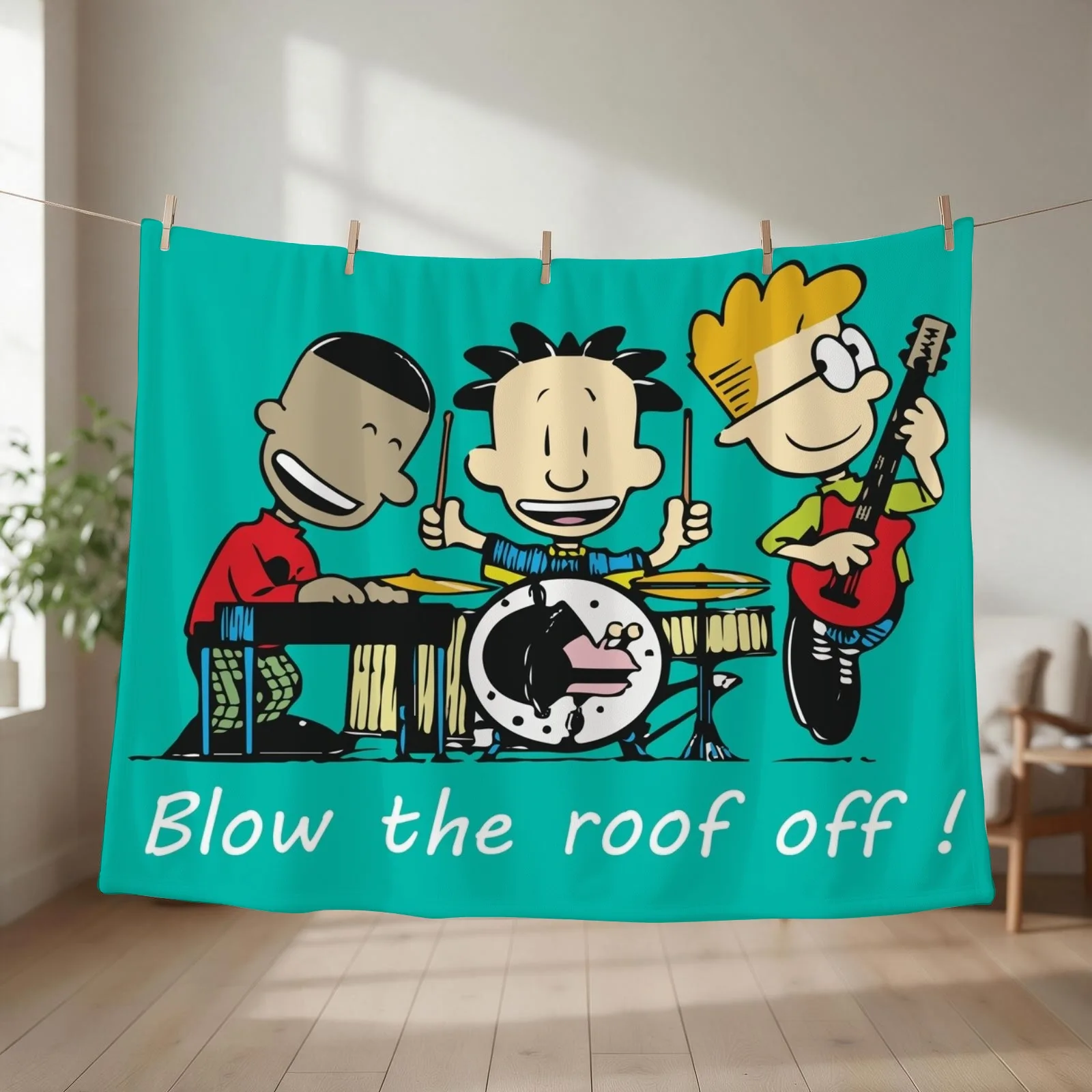 big nate rocking Throw Blanket couch cozy soft plush fuzzy picnic outdoor blanket