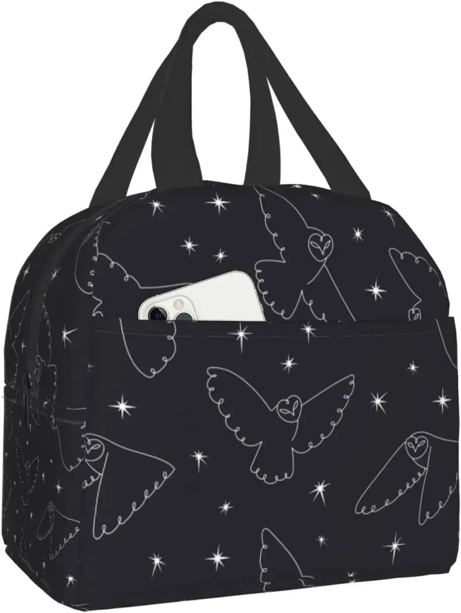 Cute Corgi Dog and Bone Sitting Together Women's Lunch Bag Men's Adult Insulated Lunch Box Reusable Lunch Handbag