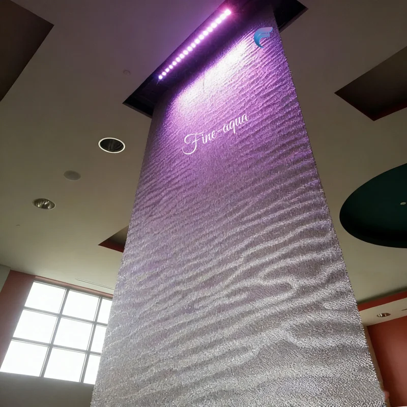 custom.High Quality Glass and Steel Mesh Hanging Wedding Curtain Indoor Waterfall Screen Fountain Partition Decoration