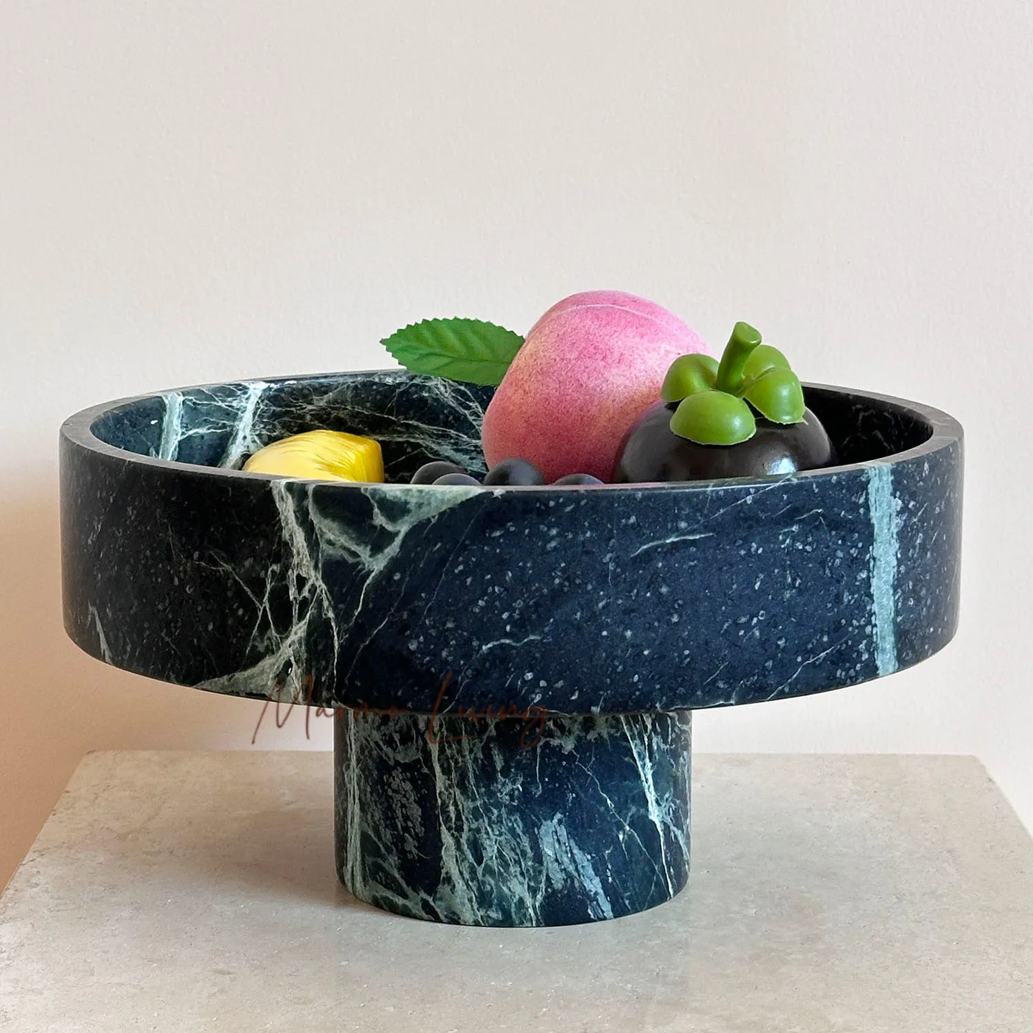 

High End Real Marble Bowl Wabi Sabi Style Natural Marble Fruit Plate Home Decor