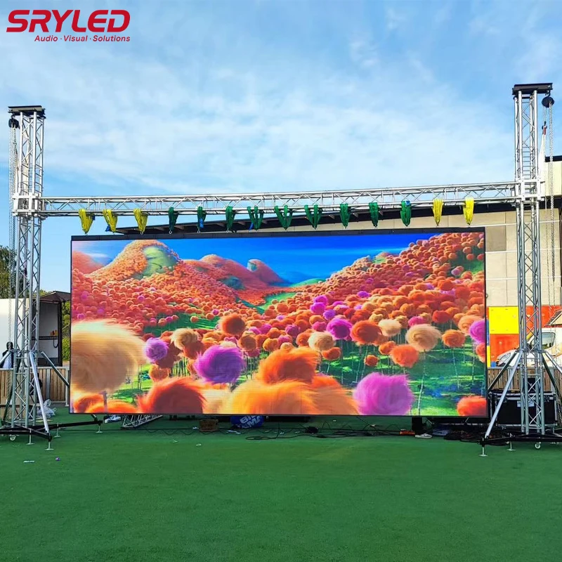 SRYLED Outdoor Led Video Wall Panel Rental RGB P4.81mm Stage Concert Advertising Movie Theater LED Display Screen Pantalla LED