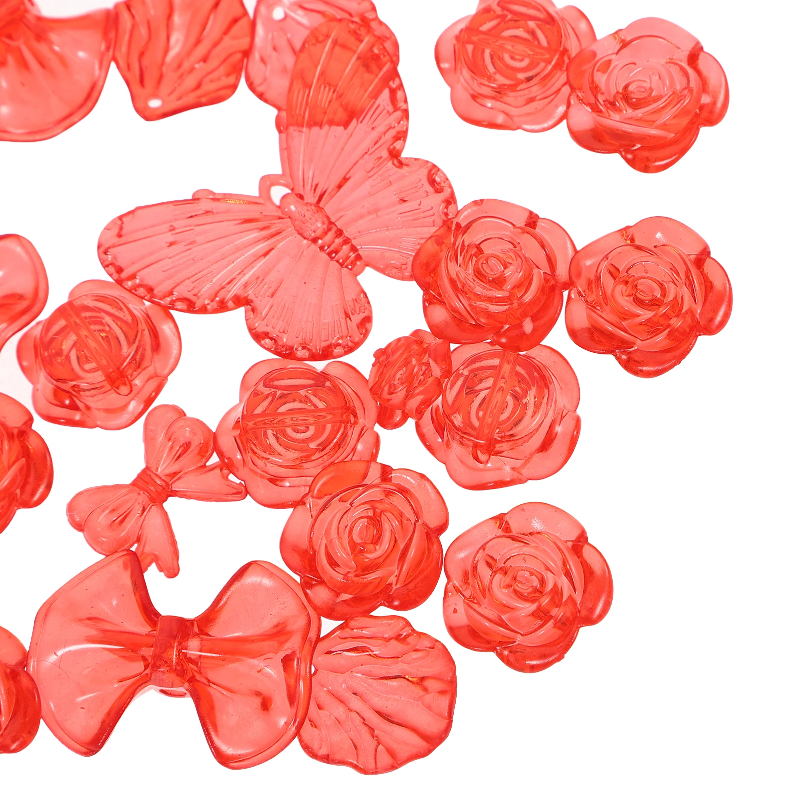 

Jewelry DIY Charms Handmade Crafts Making Beads Decorative Charms Gradient Butterfly Flower Headdress Acrylic Smooth Durable