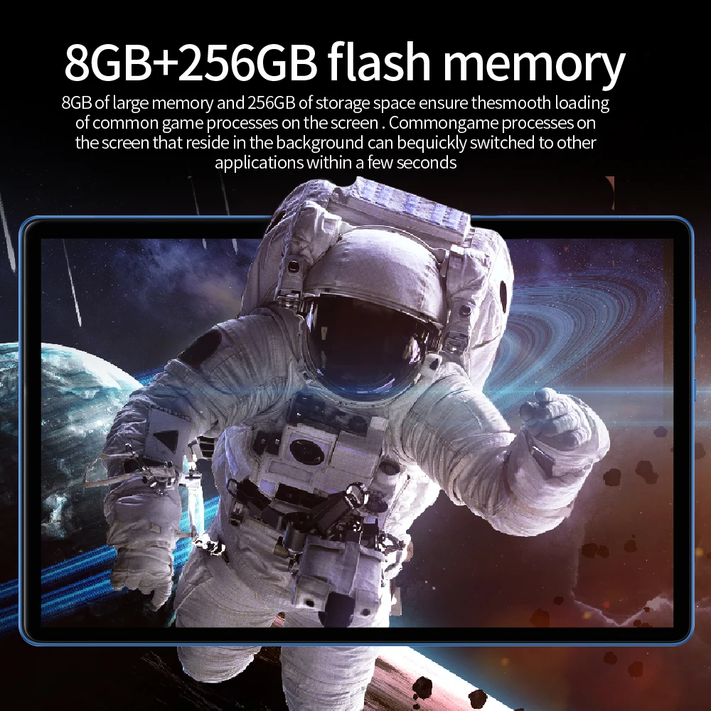 2025 New 10.1-inch Large Screen Android 13 Tablet 8GB+256GB Supports Video Call Dual SIM Card WIFI Tablet Dual Camera