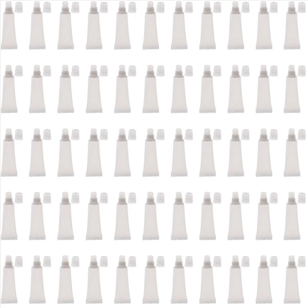 REST 50 Pack 10Ml Lip Gloss Tubes Empty Lotion Refill Tubes Soft Squeeze Tubes for DIY Travel Distribution Bottle
