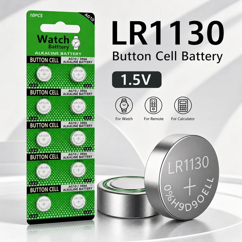 Alkaline Button Cell Battery 1.5V LR1130 AG10 LR44 Replacement Coin Batteries For Toy Calculator Watch Use Pack