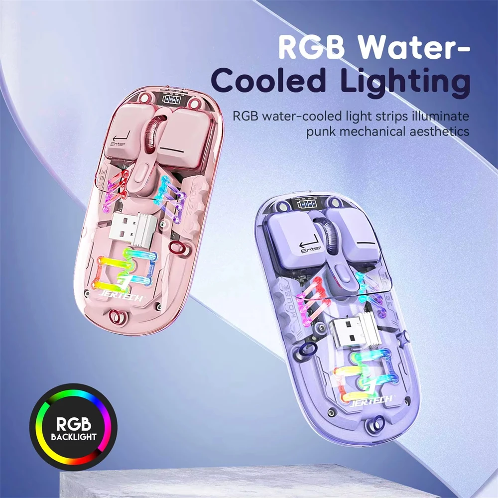 

WB112 Rechargeable Wireless Transparent Mouse Backlight C-Type 2.4G Bluetooth Dual-Mode Computer Mouse Computer