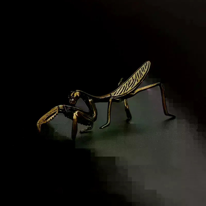 Mantis Miniature Ornament Vintage Flower Pot Decoration Decorative Craft Accessories Tea Pet Antique Copper