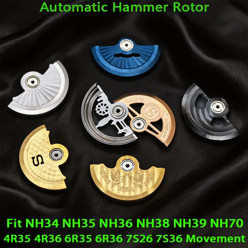 Customized NH35 Rotor Automatic Hammer NH35 Rotor Fit for NH34 NH39 NH36 NH38 NH36 NH70 4R35 6R35 7S26 Watch Movement Rotor Part