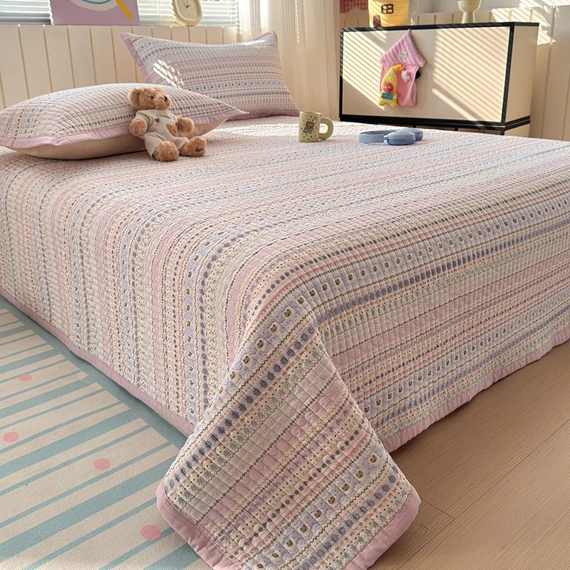 100%Cotton Bed Cover Skin-friendly Bedspread Thicken Blanket Printed Bedsheet Comfortable Bedspreads cubrecama(No Pillowcase)