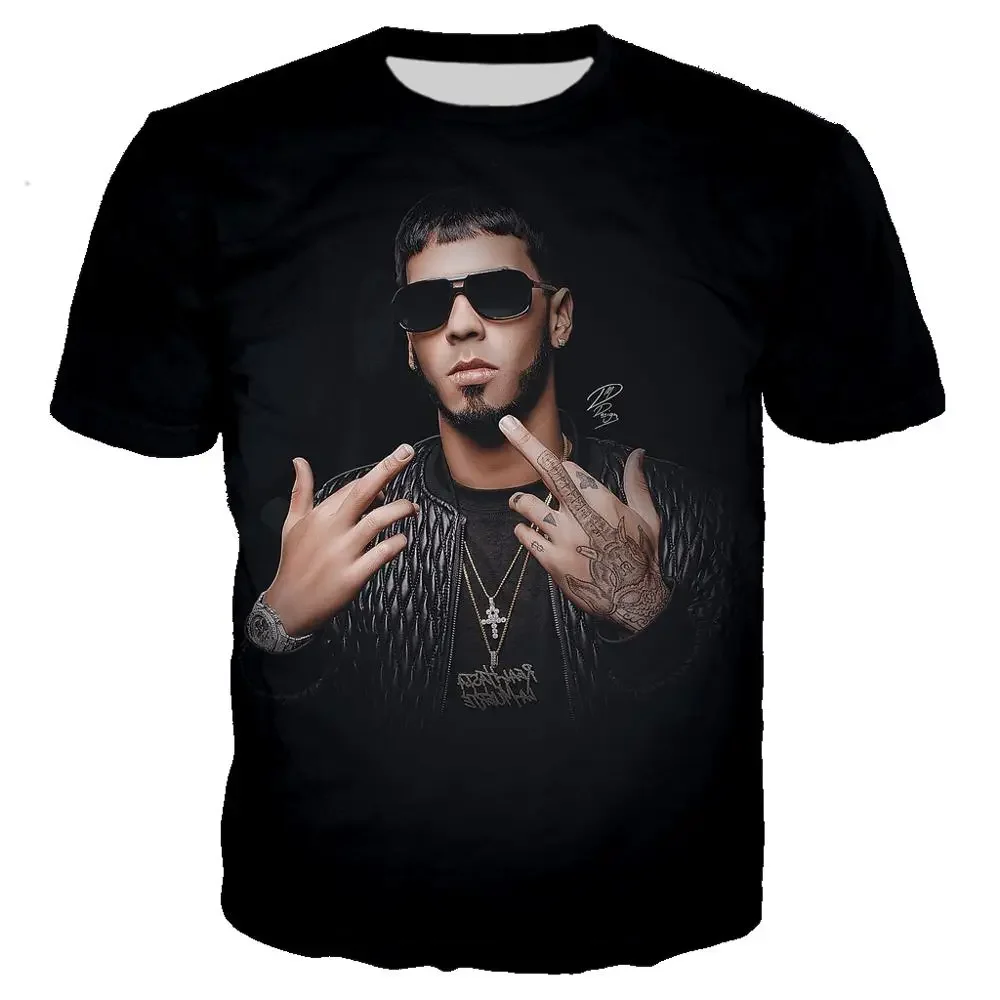 

Hot Summer Rock Anuel Aa 3D Printed Men's O-collar T-shirt Casual Fashion Oversized T-shirt Top Trend Men's Clothing