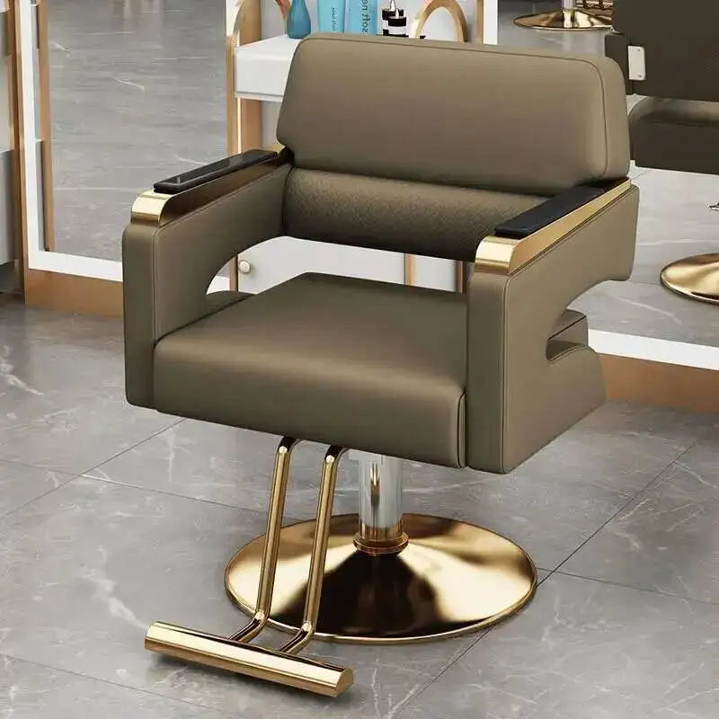 

Makeup Hair Chair Salon Barber Cosmetic Barbershop Swivel Luxury Reception Chair Adjustable Silla De Barbero Salon Furniture