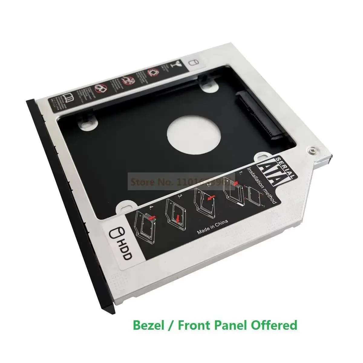 with matched Bezel Panel 2nd 2.5 SATA Hard Drive HDD SSD Optical Bay Caddy Frame Bracket Tray for Dell Latitude E4300 E4310