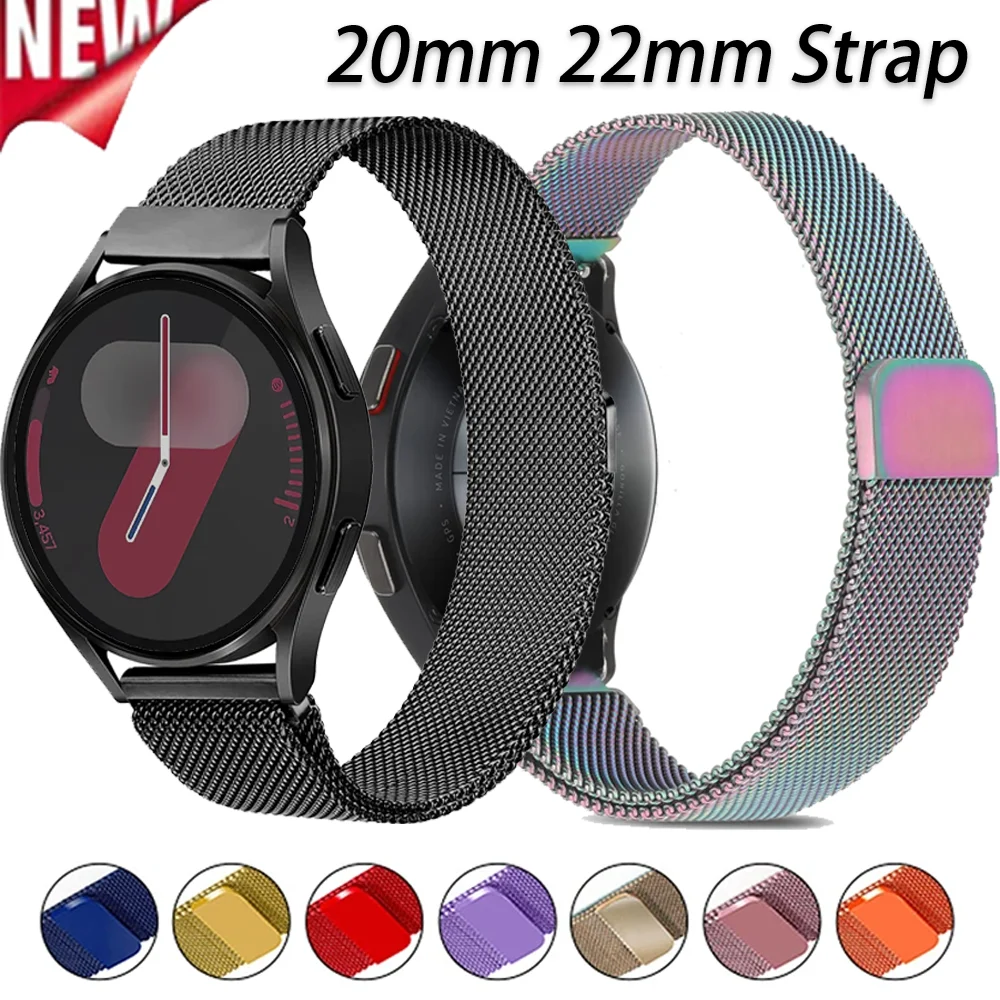 20 mm 22 mm Milanese Loop Strap für Samsung Watch 7/6/5/4 Amazfit GTS/GTR/Bip/Active 2 Armband Band Huawei Watch 5/GT5-4Pro Gürtel