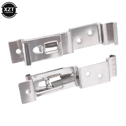 2 PCS Rectangular Car License Plate Spring Loaded Stainless Steel Bracket Cars Frame Holder Clamps Trailer Number Plate Clips