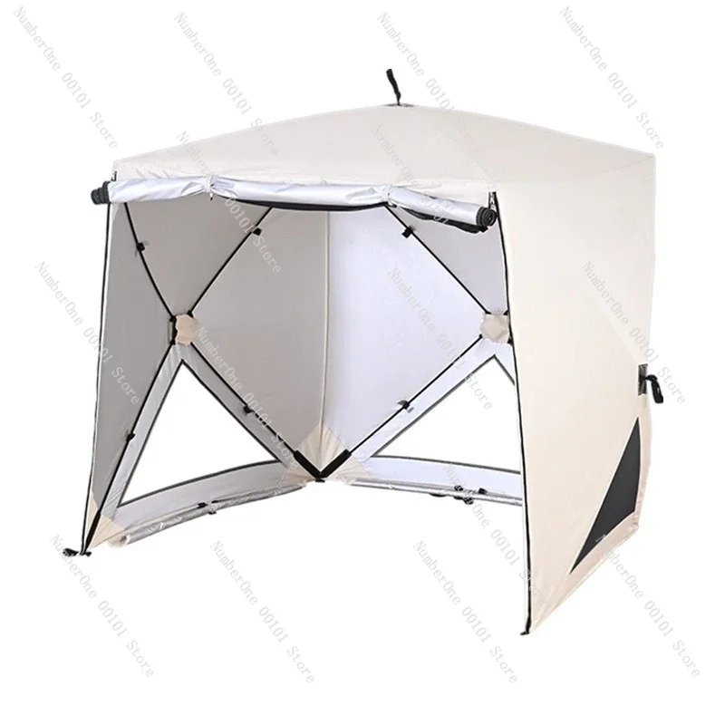 Outdoor quick-opening automatic tent | 3-4 people silver-coated sunshade rainproof camping tent