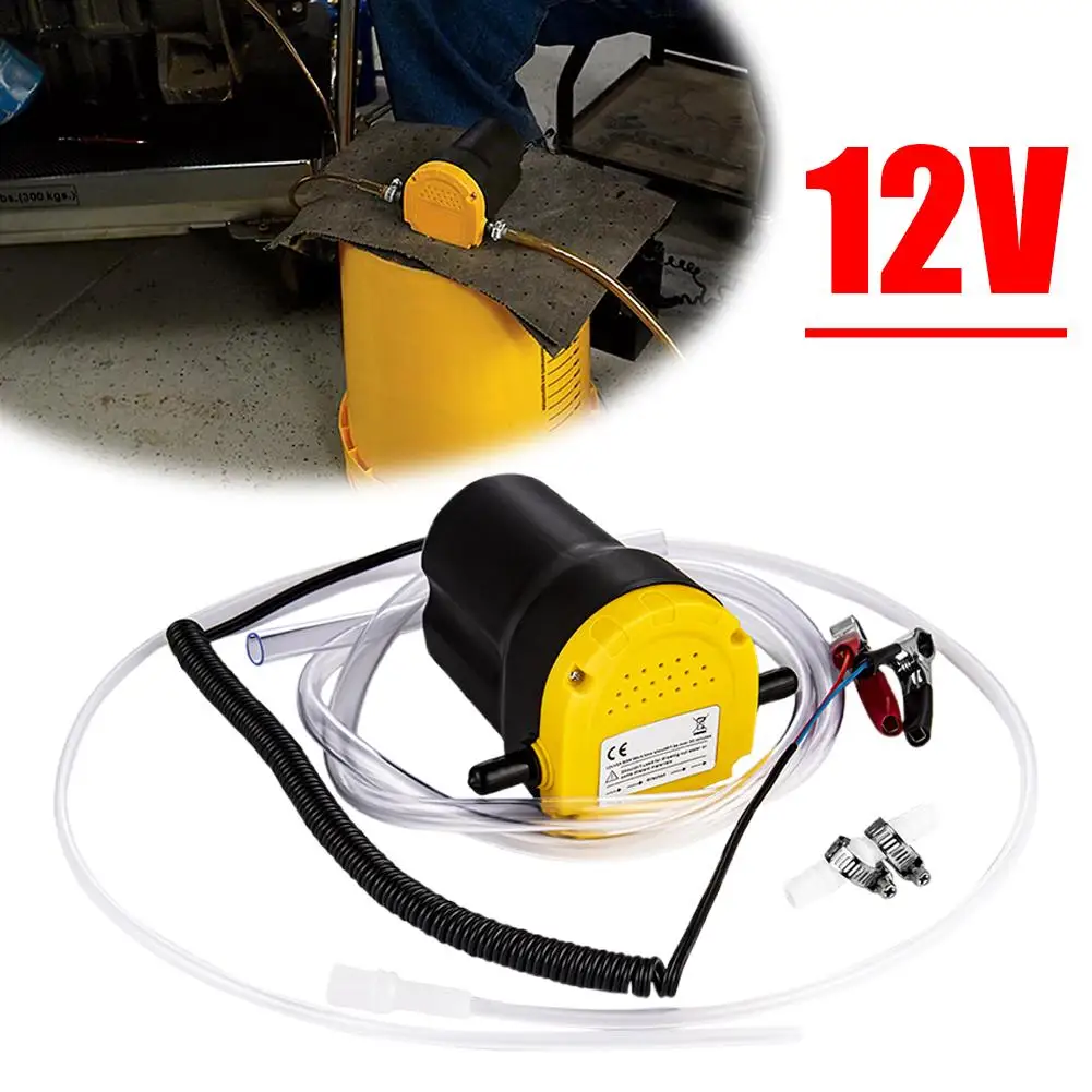Bomba de aceite de motor de coche, Extractor de sumidero de fluido diésel eléctrico de 12V, bomba de transferencia de combustible con tubos para barco y motocicleta D1U8