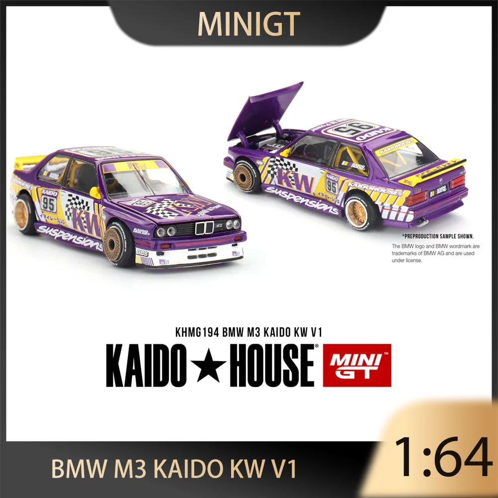 

Kaido House MINIGT 1/64 KHMG194-CH BMW M3 Kaido KW V1 Alloy Premium Diecast Vehicle Model Toys Collectible Display Piece