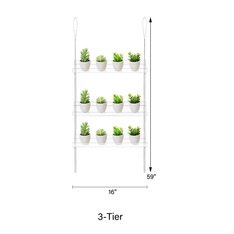 ABKY-3-Tier Window Plant Shelves 16 Inch, Acrylic Adjustable Hanging Floating Shelf, Window Sill Extender For Indoor Plants image 2