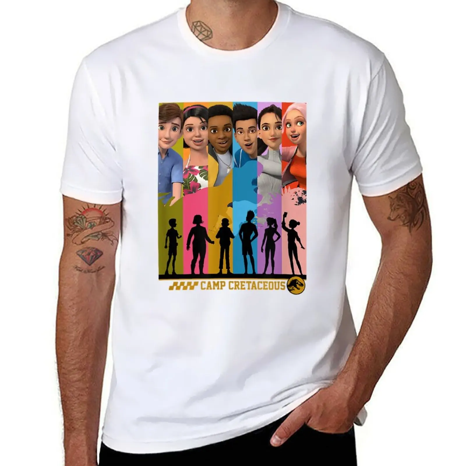 Camp Cretaceous Group Shot Panels T-Shirt funny t shirts cotton t shirts for man graphic tees T-Shirt