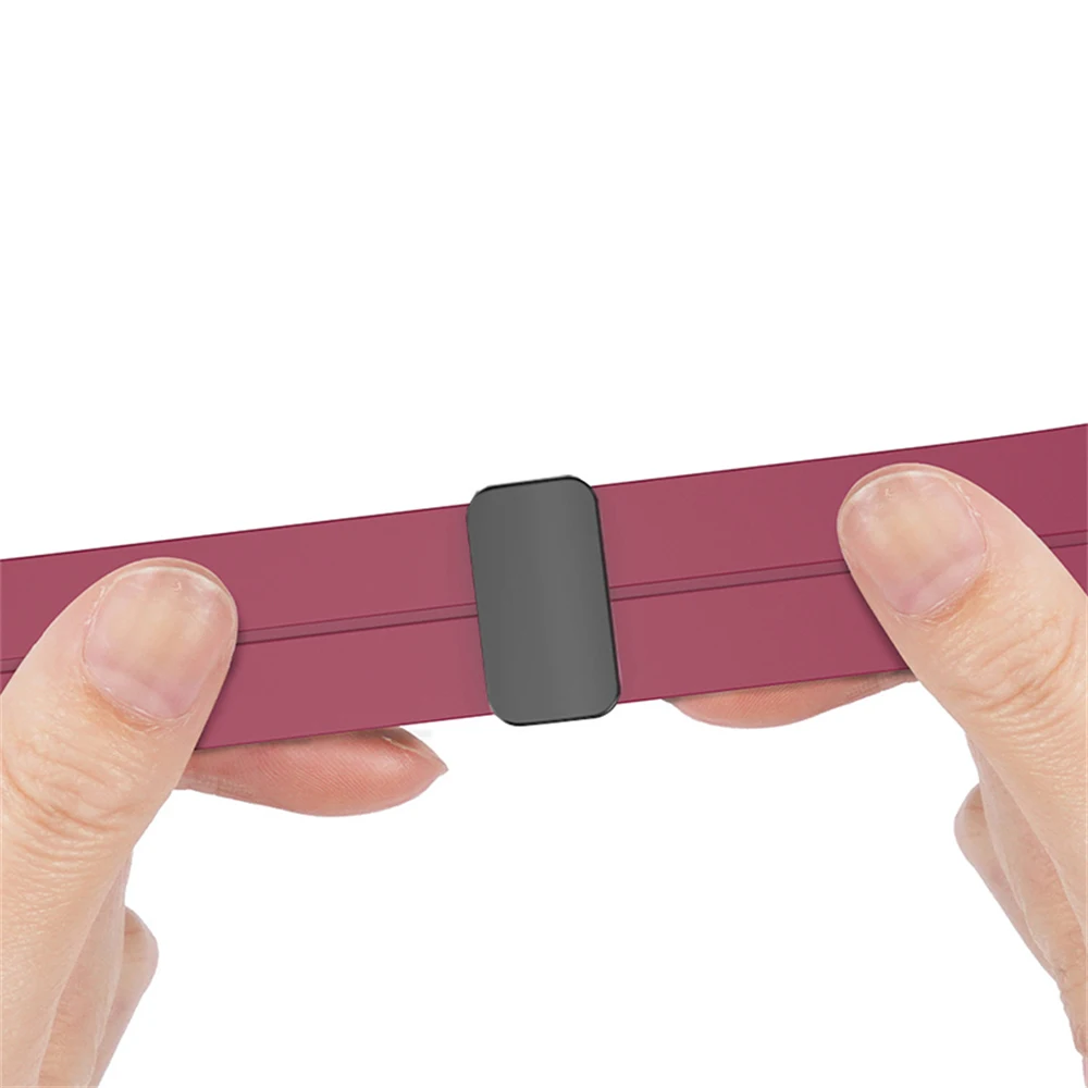 No Gaps Strap For Samsung Galaxy Watch 7 6 4 5 Pro 40mm 44mm Bracelet Watch 6 4 Classic 47/46/42mm Magnetic Buckle Silicone Band