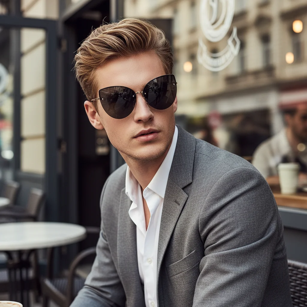 Sonnenschutz-Cat-Eye-Sonnenbrille – bequeme, ultracoole, metallische, hochwertige Sonnenbrille für die Sonne, Auto-Sonnenbrille255X