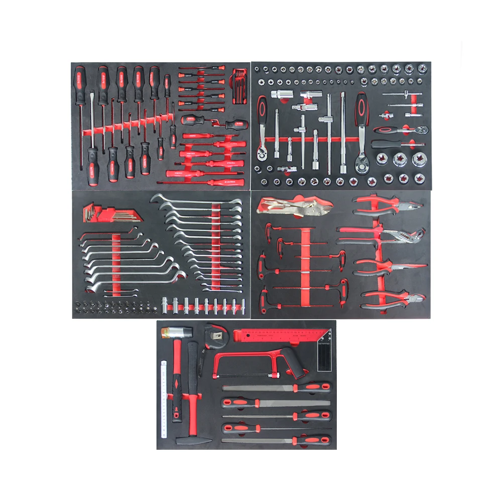 201-Piece Hand Tools Set Includes Screwdriver And Sickle Chrome Plated Carton Box And EVA Repair For Any Combination